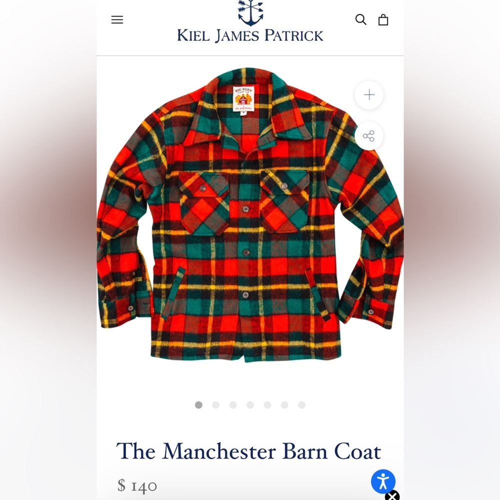 Kiel James Patrick Red and Green Plaid Jacket - Picture 2 of 10